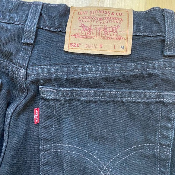 Vintage VTG Y2K Levis SilverTab Baggy Fit Wide Leg Jeans Black - Picture 8 of 10